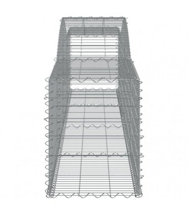 vidaXL Arched Gabion Baskets 25 pcs 400x50x60/80 cm Galvanised Iron
