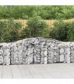 vidaXL Arched Gabion Baskets 20 pcs 400x50x80/100 cm Galvanised Iron