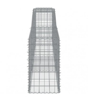 vidaXL Arched Gabion Baskets 20 pcs 400x50x80/100 cm Galvanised Iron