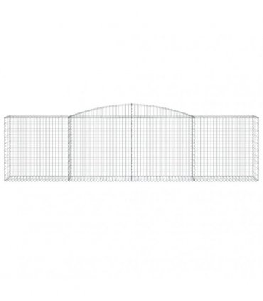 vidaXL Arched Gabion Baskets 20 pcs 400x50x100/120 cm Galvanised Iron