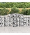 vidaXL Arched Gabion Baskets 25 pcs 400x50x100/120 cm Galvanised Iron