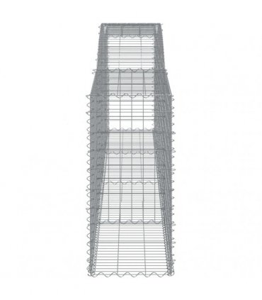 vidaXL Arched Gabion Baskets 25 pcs 400x50x100/120 cm Galvanised Iron