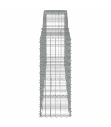 vidaXL Arched Gabion Baskets 6 pcs 400x50x120/140 cm Galvanised Iron