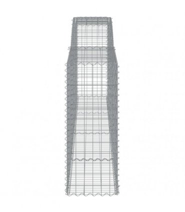vidaXL Arched Gabion Baskets 10 pcs 400x50x120/140 cm Galvanised Iron