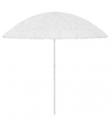vidaXL Hawaii Beach Parasol White 300 cm