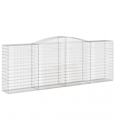 vidaXL Arched Gabion Baskets 3 pcs 400x50x140/160 cm Galvanised Iron