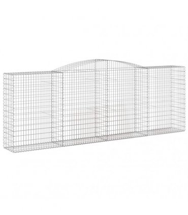 vidaXL Arched Gabion Baskets 5 pcs 400x50x140/160 cm Galvanised Iron