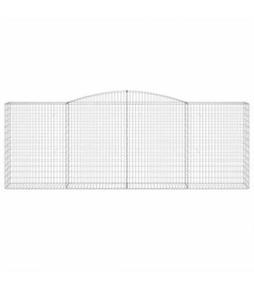 vidaXL Arched Gabion Baskets 5 pcs 400x50x140/160 cm Galvanised Iron