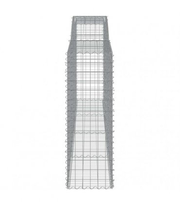 vidaXL Arched Gabion Baskets 5 pcs 400x50x140/160 cm Galvanised Iron