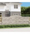 vidaXL Arched Gabion Baskets 7 pcs 400x50x140/160 cm Galvanised Iron