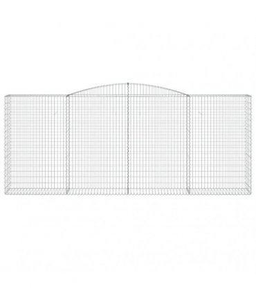 vidaXL Arched Gabion Baskets 5 pcs 400x50x160/180 cm Galvanised Iron