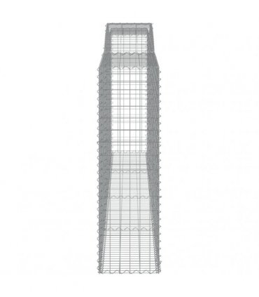 vidaXL Arched Gabion Baskets 5 pcs 400x50x160/180 cm Galvanised Iron