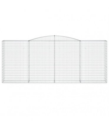 vidaXL Arched Gabion Baskets 6 pcs 400x50x160/180 cm Galvanised Iron
