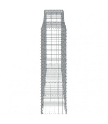 vidaXL Arched Gabion Baskets 6 pcs 400x50x160/180 cm Galvanised Iron