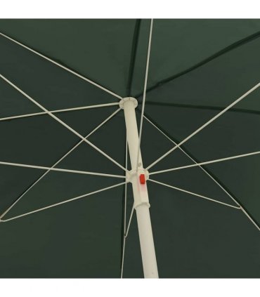 vidaXL Beach Parasol Green 240 cm
