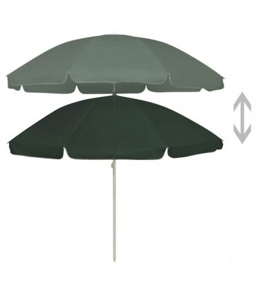 vidaXL Beach Parasol Green 240 cm