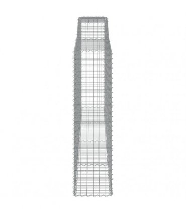 vidaXL Arched Gabion Baskets 4 pcs 400x50x180/200 cm Galvanised Iron