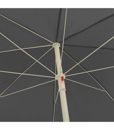 vidaXL Beach Parasol Anthracite 240 cm