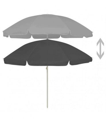 vidaXL Beach Parasol Anthracite 240 cm
