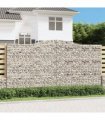 vidaXL Arched Gabion Baskets 3 pcs 400x50x200/220 cm Galvanised Iron
