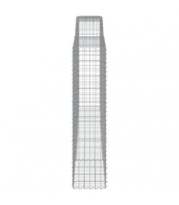 vidaXL Arched Gabion Baskets 4 pcs 400x50x200/220 cm Galvanised Iron