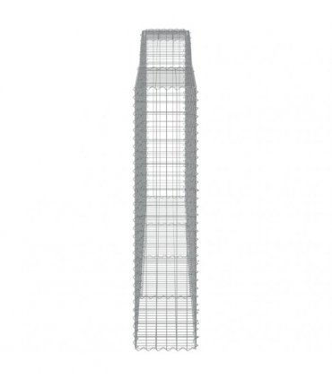 vidaXL Arched Gabion Baskets 5 pcs 400x50x200/220 cm Galvanised Iron