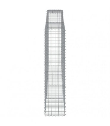 vidaXL Arched Gabion Baskets 7 pcs 400x50x200/220 cm Galvanised Iron