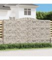 vidaXL Arched Gabion Baskets 4 pcs 400x50x220/240 cm Galvanised Iron