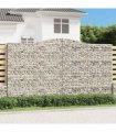 vidaXL Arched Gabion Baskets 5 pcs 400x50x220/240 cm Galvanised Iron