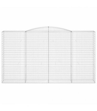 vidaXL Arched Gabion Baskets 5 pcs 400x50x220/240 cm Galvanised Iron