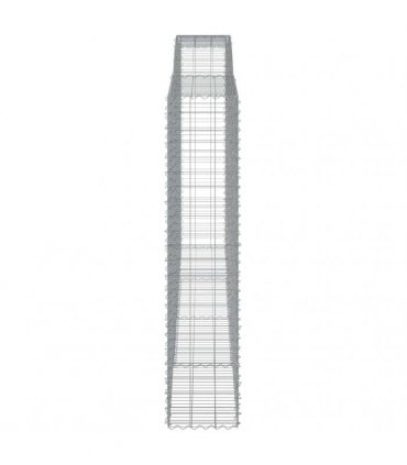 vidaXL Arched Gabion Baskets 5 pcs 400x50x220/240 cm Galvanised Iron