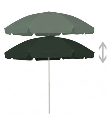 vidaXL Beach Parasol Green 300 cm