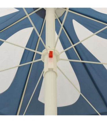 vidaXL Beach Parasol Blue 240 cm