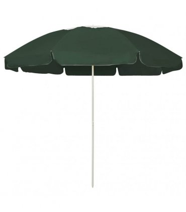 vidaXL Beach Parasol Green 240 cm