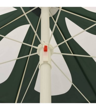 vidaXL Beach Parasol Green 240 cm