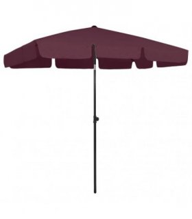 vidaXL Beach Parasol Bordeaux Red 200x125 cm