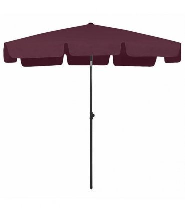 vidaXL Beach Parasol Bordeaux Red 200x125 cm