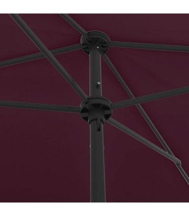 vidaXL Beach Parasol Bordeaux Red 200x125 cm