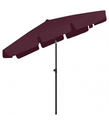 vidaXL Beach Parasol Bordeaux Red 200x125 cm