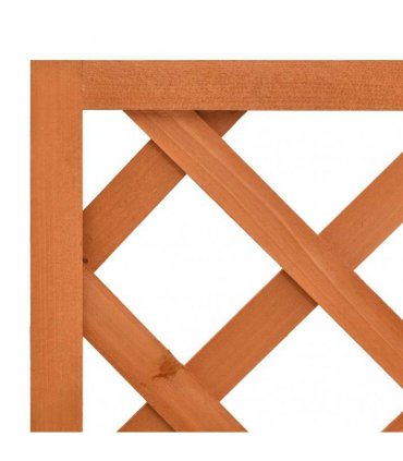 vidaXL Garden Trellis Planter Orange 50x25x90 cm Solid Firwood