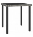 vidaXL Garden Dining Table Grey 70x70x73 cm Poly Rattan