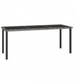 vidaXL Garden Dining Table Grey 180x70x73 cm Poly Rattan