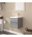 vidaXL Sink Cabinet with Built-in Basin Grey Sonoma Engineered Wood