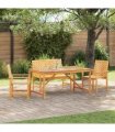 vidaXL Garden Dining Set 4 pcs Brown Solid Acacia Wood