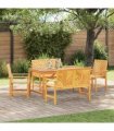 vidaXL Garden Dining Set 5 pcs Brown 150 x 90 x 74 cm