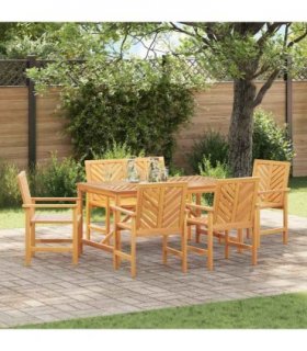 vidaXL Garden Dining Set 6 pcs Brown 150 x 90 x 74 cm