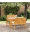 vidaXL Garden Dining Set 3 pcs Brown 150 x 90 x 74 cm