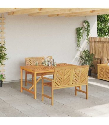vidaXL Garden Dining Set 3 pcs Brown 150 x 90 x 74 cm