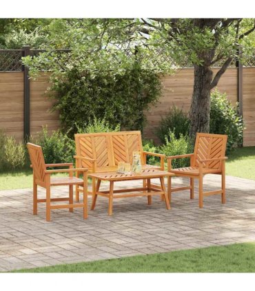 vidaXL Garden Lounge Set 4 pcs Brown Solid Acacia Wood