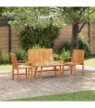 vidaXL Garden Lounge Set 4 pcs Brown Solid Acacia Wood